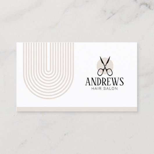 ミニマルビエージュ美容師ヘアドレッサーサロン 名刺 (裏面)