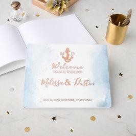 ミニマルビーチいかりコースト航海の結婚ホイル ゲストブック