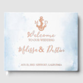 ミニマルビーチいかりコースト航海の結婚ホイル ゲストブック (正面)