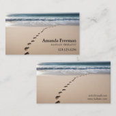 ミニマルビーチシーンマッサージセラピー 名刺 (正面/裏面)