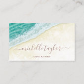 ミニマルビーチ水カラーソーシャルメディア 名刺 (正面)