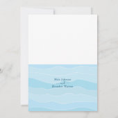 ミニマルビーチ目的地の結婚式 招待状 (裏面)