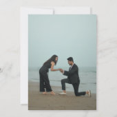 ミニマルビーチ結婚式招待状（写真あり） 招待状 (裏面)