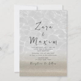 ミニマルビーチ結婚式 招待状