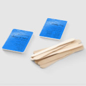 ミニマルビーチAzureブルー結婚式 プログラム ハンドファン (組立なし)