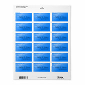 ミニマルビーチAzure Blue結婚の差出人住所 ラベル (フルシート)