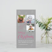 ミニマルピンクの流れ星3枚写真スクリプト シーズンカード (スタンド正面)