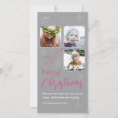 ミニマルピンクの流れ星3枚写真スクリプト シーズンカード (正面)