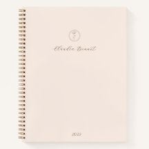 ミニマルピンクエレガントフラワーロゴとスクリプト名