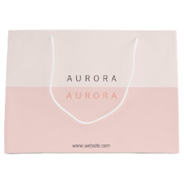 ミニマルピンクツートン名刺 ラージペーパーバッグ