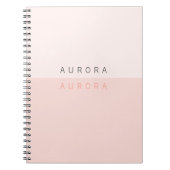 ミニマルピンクツートン ノートブック (正面)