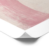 ミニマルピンク抽象芸術フェミニンウォールアート ポスター (角)