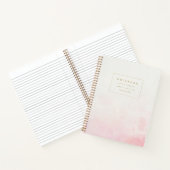 ミニマルピンク水彩ノート ノートブック (内部)