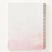 ミニマルピンク水彩ノート ノートブック (裏面)