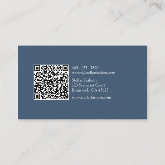 ミニマルファッションデザイナープロフェッショナル 名刺 (裏面)