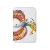 ミニマルファッション女性、ブラックライングラフィックス。 バスマット (正面縦)