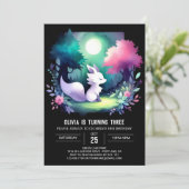 ミニマルファンタジーウルフ誕生日 招待状 (スタンド正面)