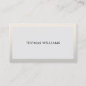 ミニマルフェイクエレガントシルバーライトグレー 名刺 (正面)