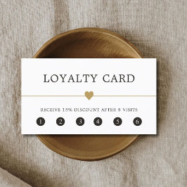ミニマルフェイクエレガント金ゴールドハート美しいサロン ロイヤリティカード