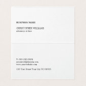 ミニマルフェイクエレガント金ゴールド線折畳み名刺 名刺 (内部フラット)