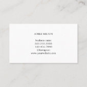 ミニマルフェイクエレガント銀美容師 名刺 (裏面)