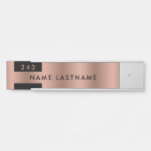 ミニマルフェイクバラ金ゴールドのオフィス番号名 サインプレート (正面)