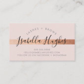 ミニマルフェイクラックスバラ金ゴールドストライプ赤面 名刺 (正面)