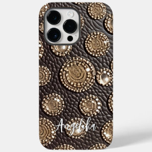 ミニマルフェイクリストレザー抽象芸術電話ケース Case-Mate iPhone 14 PRO MAXケース