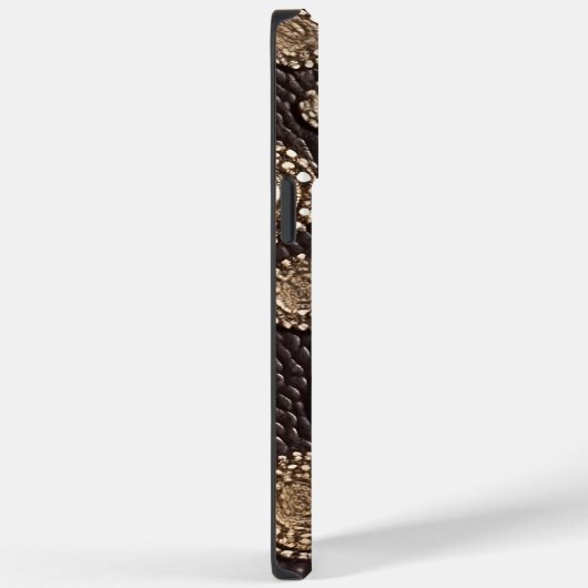 ミニマルフェイクリストレザー抽象芸術電話ケース Case-Mate iPhoneケース (裏面 / 右)