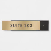 ミニマルフェイクリスト金ゴールドブラックスイートナンバードアサイン サインプレート (正面)