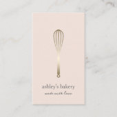 ミニマルフェイク金ゴールドウィスクベーカリー 名刺 (正面)