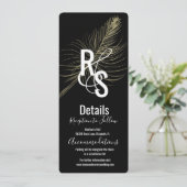 ミニマルフェイク金ゴールドフェザーボヘミアン詳細 招待状 (スタンド正面)