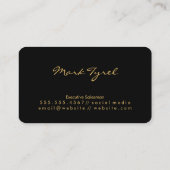 ミニマルフェイク金ゴールドメタリック/ライオンアイコン 名刺 (裏面)