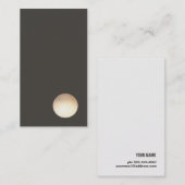 ミニマルフェイク金ゴールドリーフサークル 名刺 (正面/裏面)