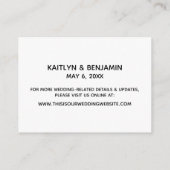 ミニマルフェイク金ゴールド結婚タイポグラフィ エンクロージャーカード (裏面)