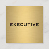 ミニマルフェイク金ゴールド金属 スクエア名刺 (正面)