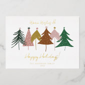 ミニマルフェスティバルクリスマスツリー 箔シーズンカード (正面)