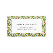 ミニマルフェスティバルクリスマスパターンアドレス ラベル (正面)