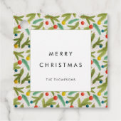 ミニマルフェスティバルパターンメリークリスマス フェイバータグ (正面)