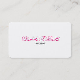 ミニマルフェミニンスのエレガント手書きプロフェッショナル 名刺