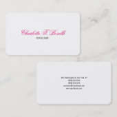 ミニマルフェミニンスのエレガント手書きプロフェッショナル 名刺 (正面/裏面)