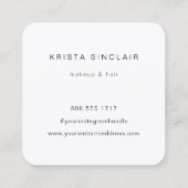 ミニマルフェミニンスフローララインアートロゴ スクエア名刺 (裏面)