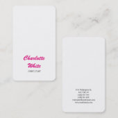 ミニマルフェミニンリストスクリプトクリエイティブプシンプルラン 名刺 (正面/裏面)