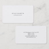 ミニマルフェミニンリストブラック&ホワイトプロフェッショナル 名刺 (正面/裏面)