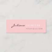 ミニマルフェミニン赤面ピンク スキニー名刺 (正面)