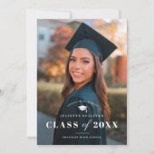 ミニマルフォトオーバーレイ卒業 案内状 (正面)