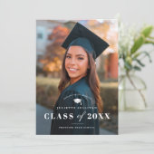 ミニマルフォトオーバーレイ卒業 案内状 (スタンド正面)