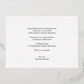 ミニマルフォトゴールドモダン結婚式披露宴 箔招待状 (裏面)