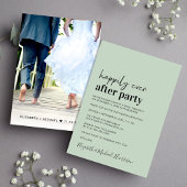 ミニマルフォトセージウェディングレセプション招待状 案内状