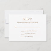 ミニマルフォーマルモダンScript Wedding RSVPカード (裏面)